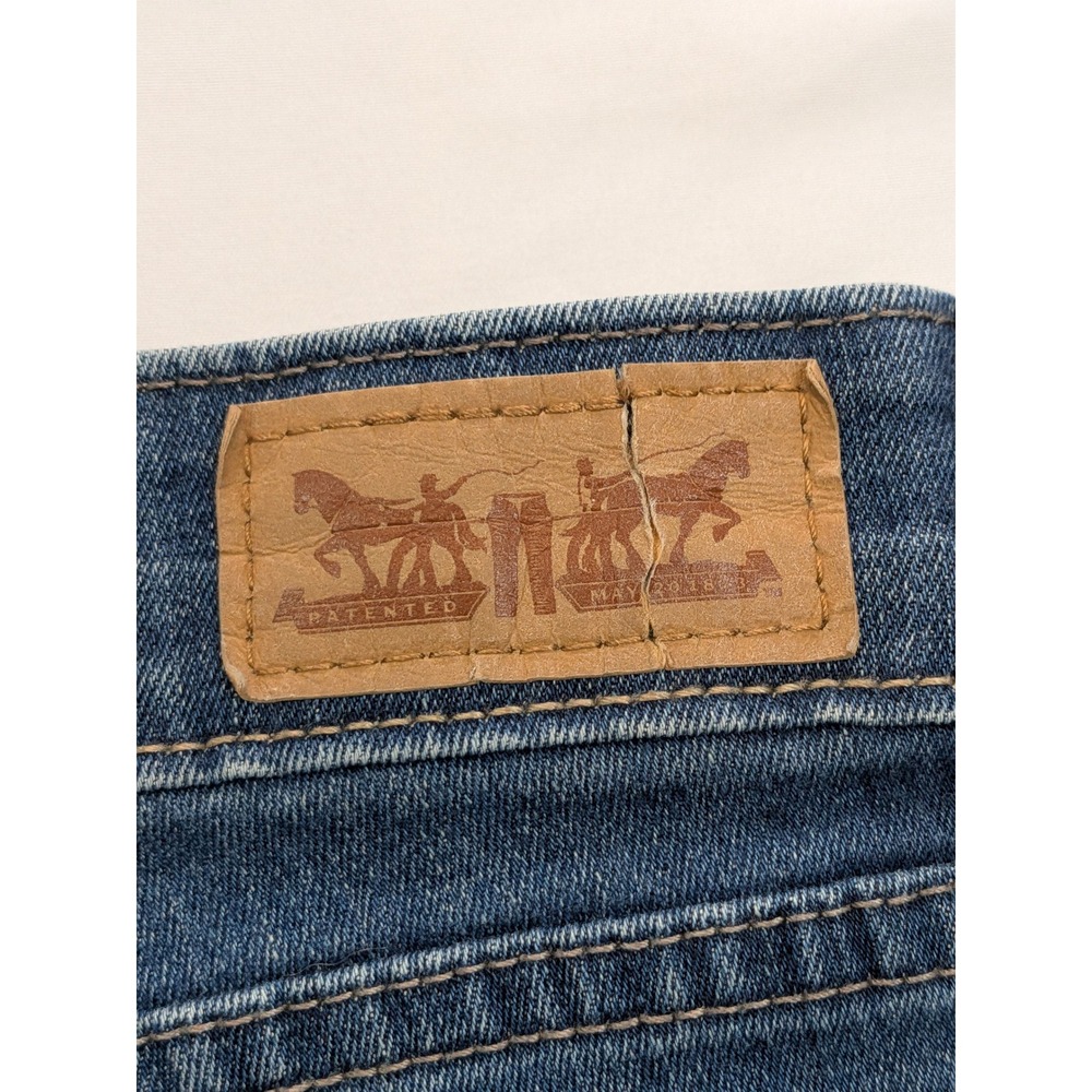 Levis 525 Perfect Waist Straight Leg Jeans Medium Wash Blue Size 4M W27 L32 - Picture 5 of 13